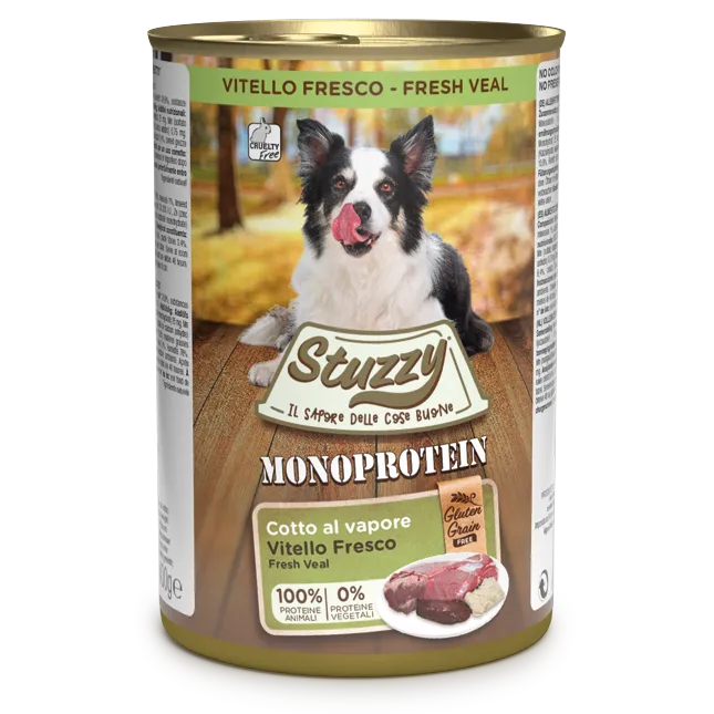 Stuzzy Monoprotein Vitello 400g – Cane Adulto Stuzzy Monoprotein Vitello 400g – Cane Adulto